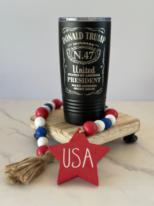 Vintage label Trump 20oz tumbler