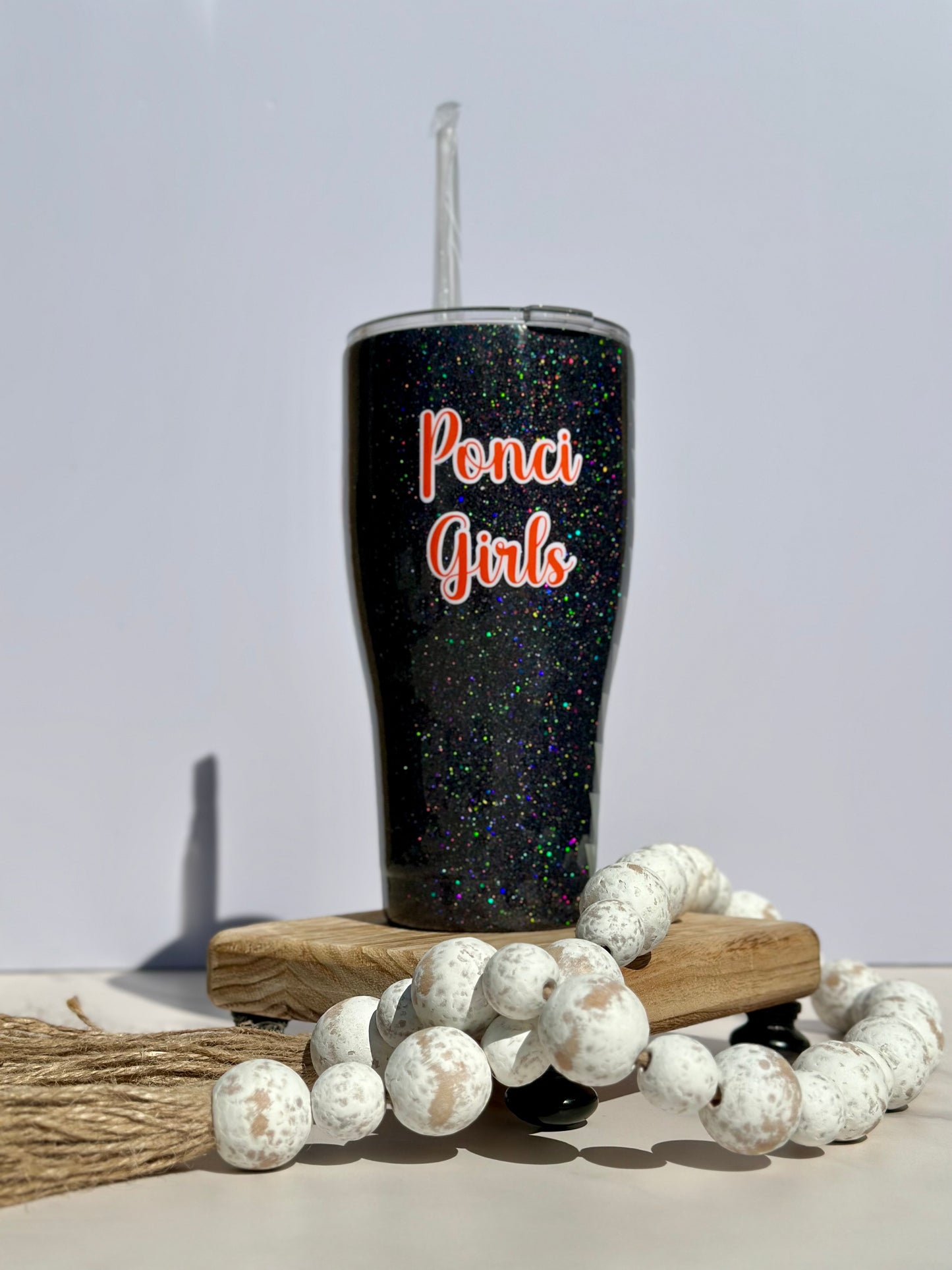 30 oz curve glittered tumbler Hitting Bombs