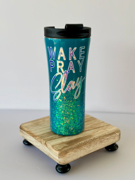 16oz Wake pray slay tumbler