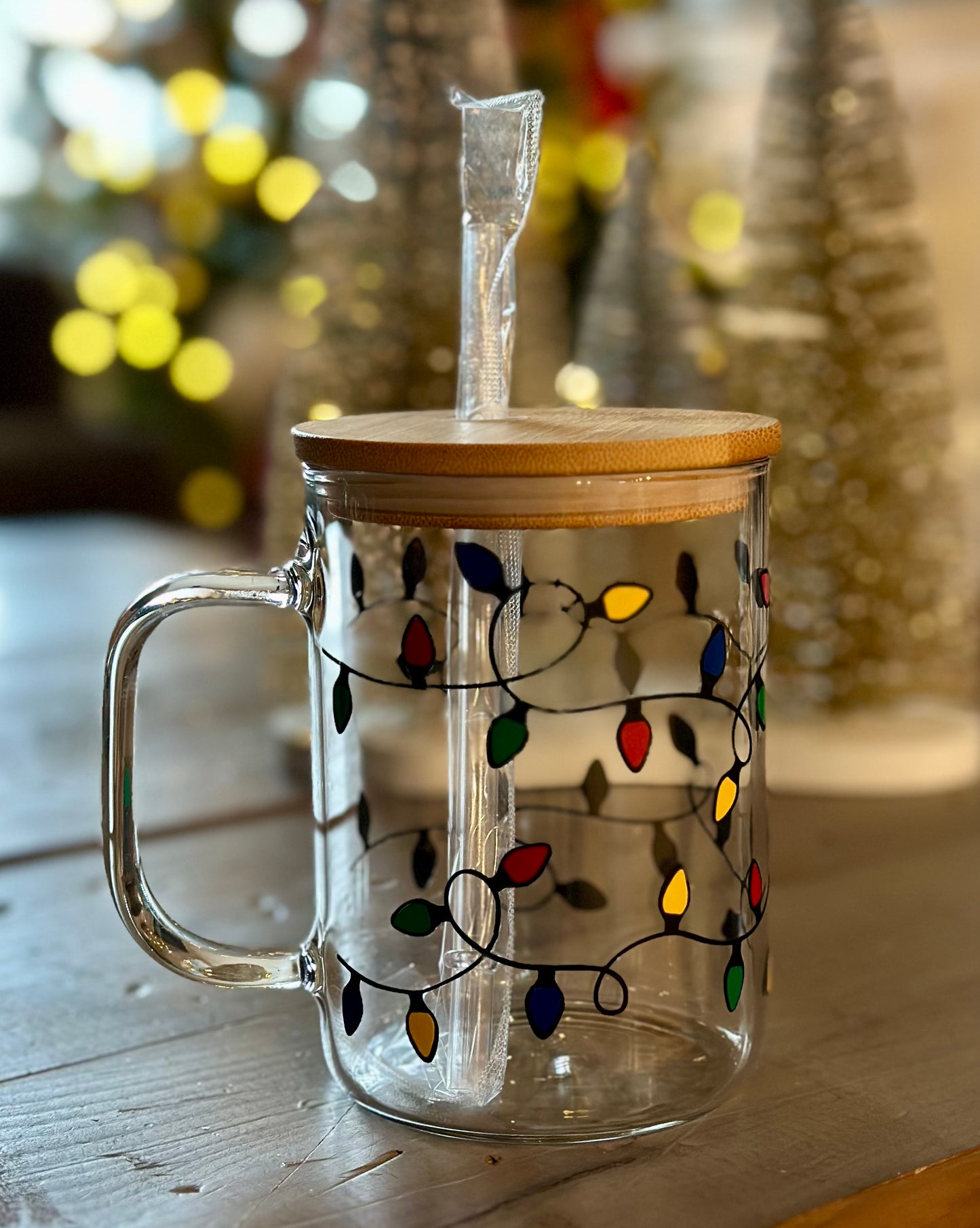 15oz glass mugs with lids